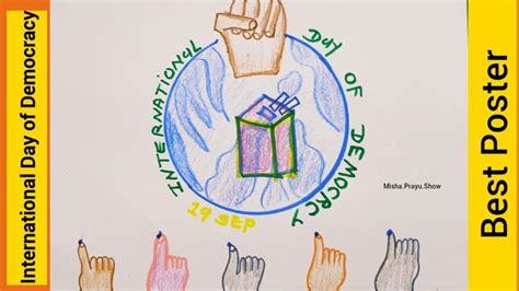 International Day of Democracy 2021 Poster Drawing .